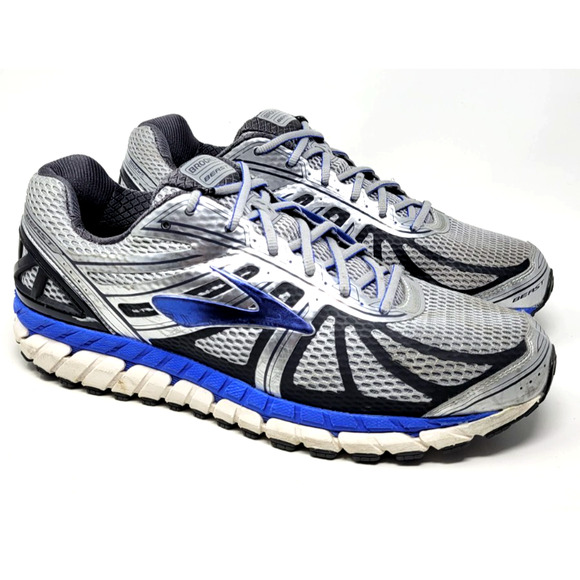 Brooks Beast Running Shoes Men's 12.5 Blue Silver Athletic Sneakers 1102271D005 - Picture 1 of 10